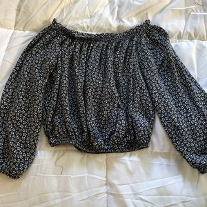 Cropped off-the-shoulder top